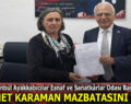 MEHMET KARAMAN MAZBATASINI ALDI