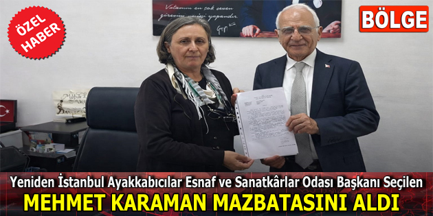 MEHMET KARAMAN MAZBATASINI ALDI
