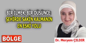 BİR İLMEK, BİR DÜŞÜNCE: ŞEHİRDE SAKİN KALMANIN EN ESKİ YOLU