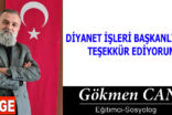 DİYANET İŞLERİ BAŞKANLIĞI’NA TEŞEKKÜR EDİYORUM
