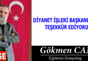 DİYANET İŞLERİ BAŞKANLIĞI’NA TEŞEKKÜR EDİYORUM 10 Nisan 2026 Cuma günü
