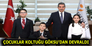 ÇOCUKLAR, BAŞKAN GÖKSU’NUN KOLTUĞUNDA!