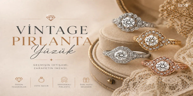 Vintage Pırlanta Yüzük ile Geçmişin Zarafetini Bugüne Taşıyın