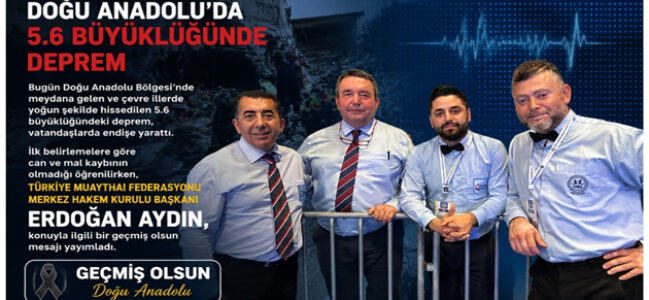 MALATYA’DA 5.6 BÜYÜKLÜĞÜNDE DEPREM