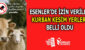 ESENLER BELEDİYESİ İZİN VERİLEN KURBAN KESİM YERLERİNİ AÇIKLADI