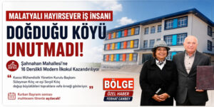 MALATYALI HAYIRSEVER İŞ İNSANI, DOĞDUĞU TOPRAKLARI UNUTMADI