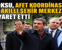 BAŞKAN GÖKSU, AFET KOORDİNASYON VE AKILLI ŞEHİR MERKEZİ’Nİ ZİYARET ETTİ