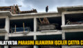 PARASINI ALAMAYAN İŞÇİLER ÇATIYA ÇIKTI