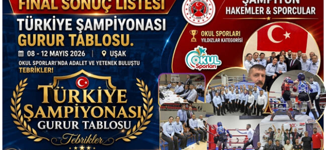 Muaythai Okul Sporları Yıldızlar Türkiye Şampiyonası Sonuçlandı