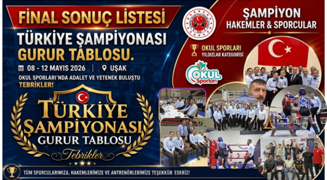 Muaythai Okul Sporları Yıldızlar Türkiye Şampiyonası Sonuçlandı