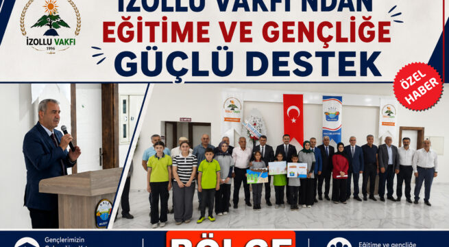 İzollu Vakfı’nın Düzenlediği Yarışmada Dereceye Giren Öğrenciler Ödüllendirildi