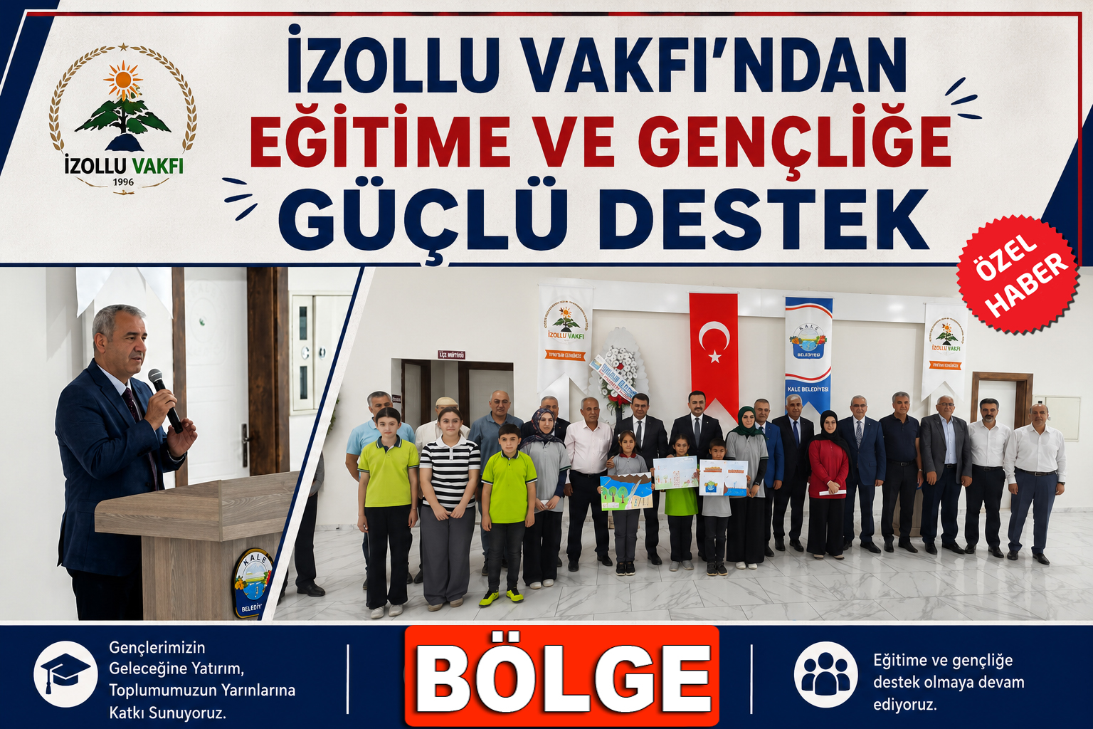 İzollu Vakfı’nın Düzenlediği Yarışmada Dereceye Giren Öğrenciler Ödüllendirildi
