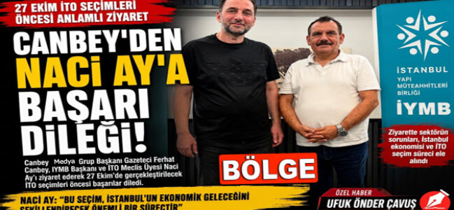 GAZETECİ FERHAT CANBEY’DEN İYMB BAŞKANI NACİ AY’A ZİYARET
