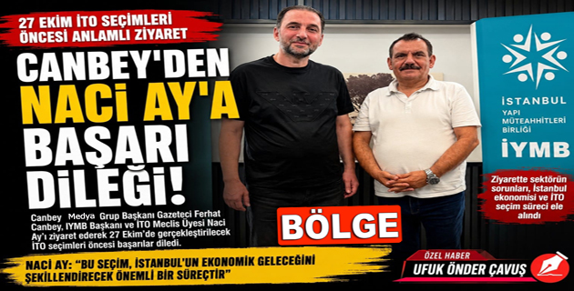 GAZETECİ FERHAT CANBEY’DEN İYMB BAŞKANI NACİ AY’A ZİYARET