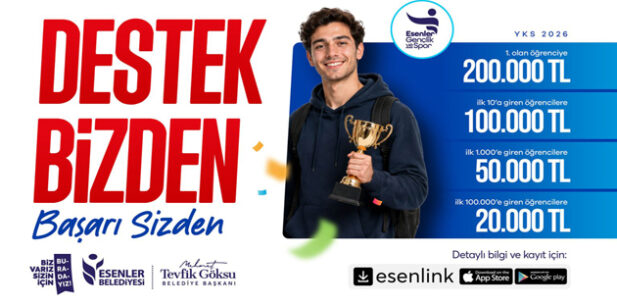 ESENLER BELEDİYESİ’NDEN GENÇLERE EĞİTİM DESTEĞİ