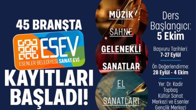 Sanatın her tonunu Esenler’e taşıyan Esenler Belediyesi Sanat Evi (ESEV),